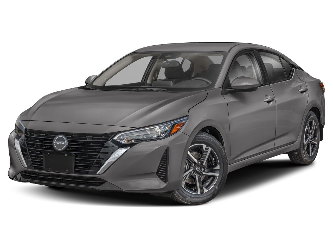 2025 Nissan Sentra SV in Gun Metallic — front three-quarter view