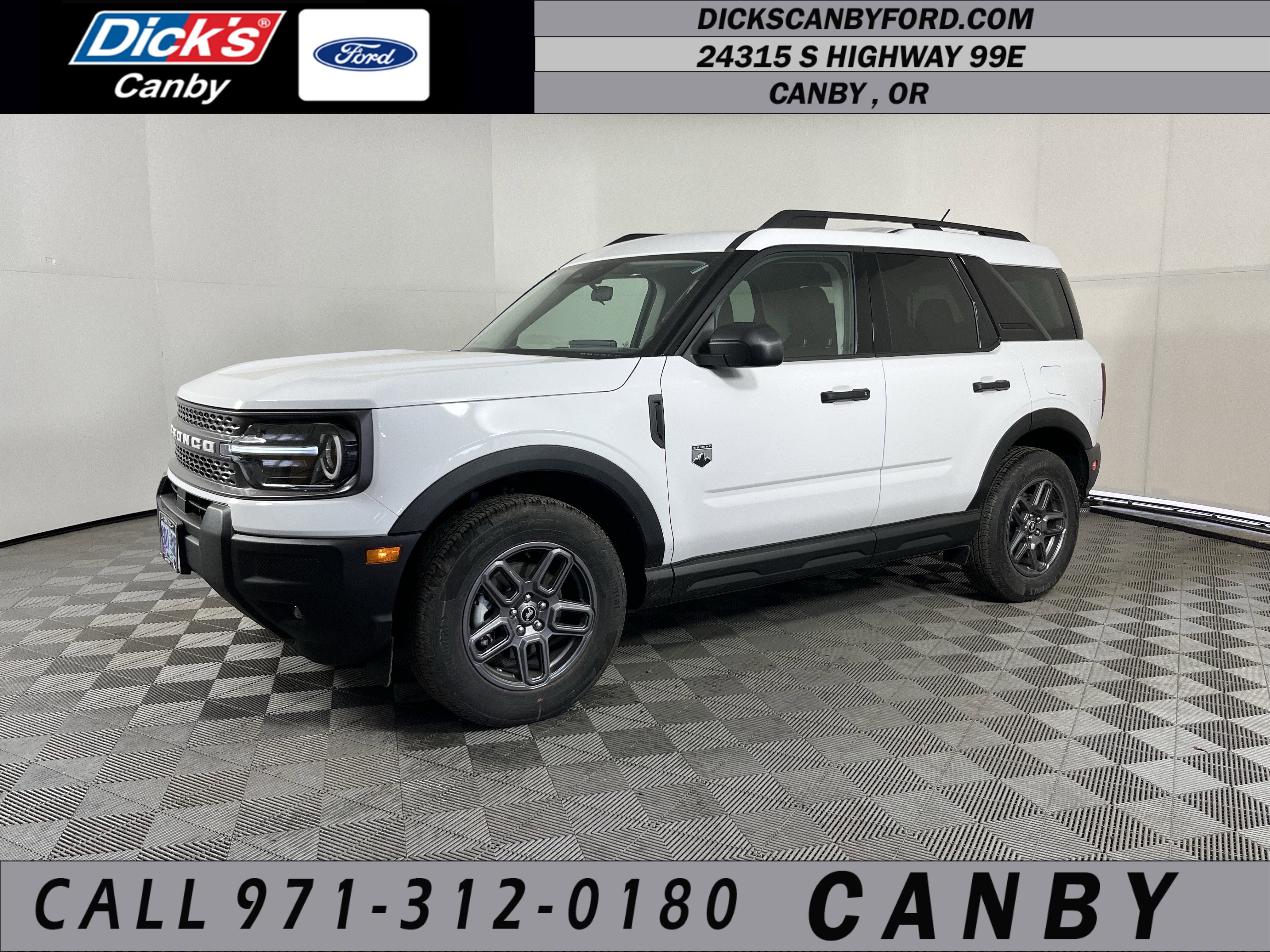 2025 Ford Bronco Sport Big Bend in Oxford White — front three-quarter view