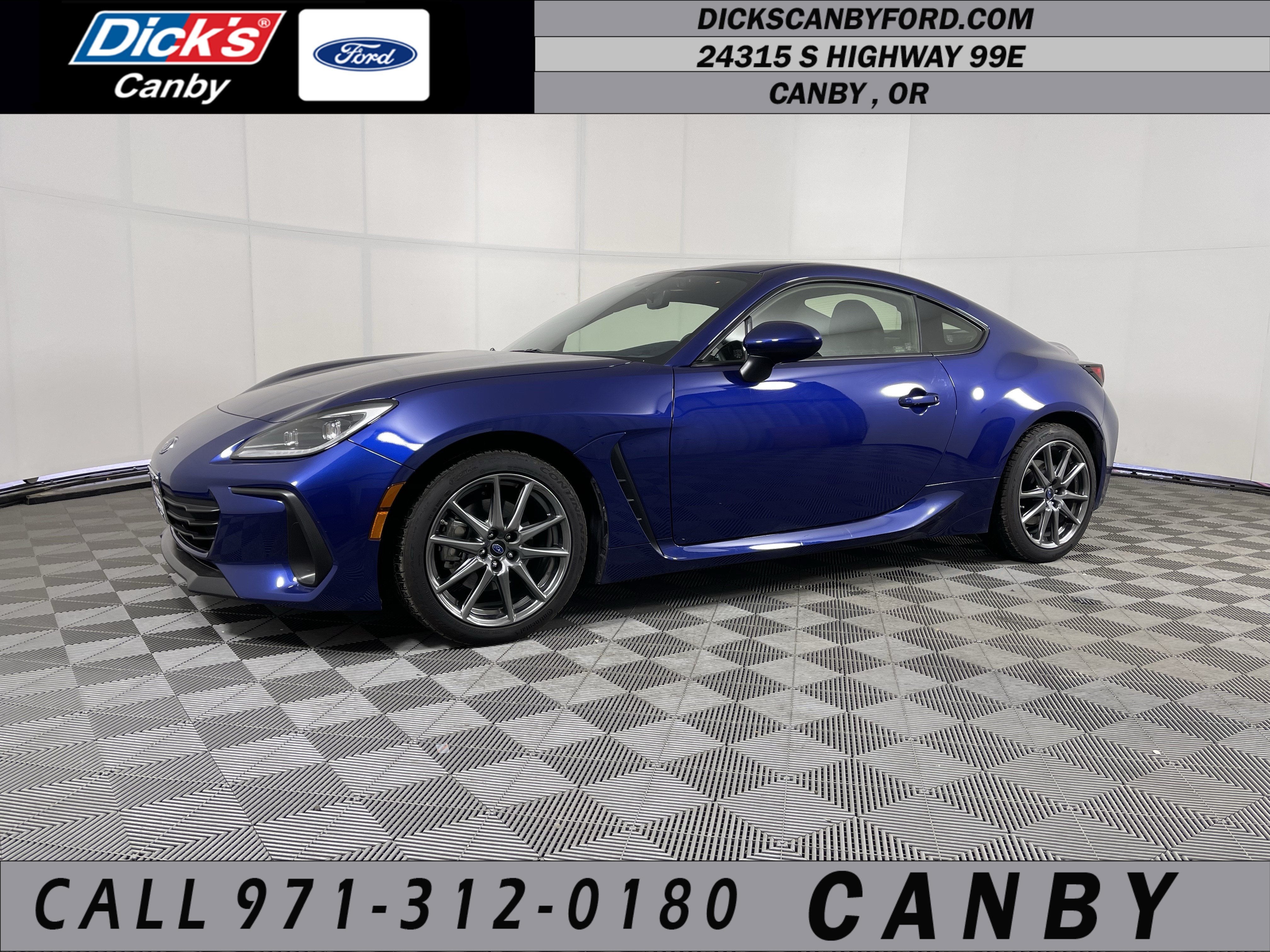 2024 Subaru BRZ Limited in Sapphire Blue Pearl — front three-quarter view