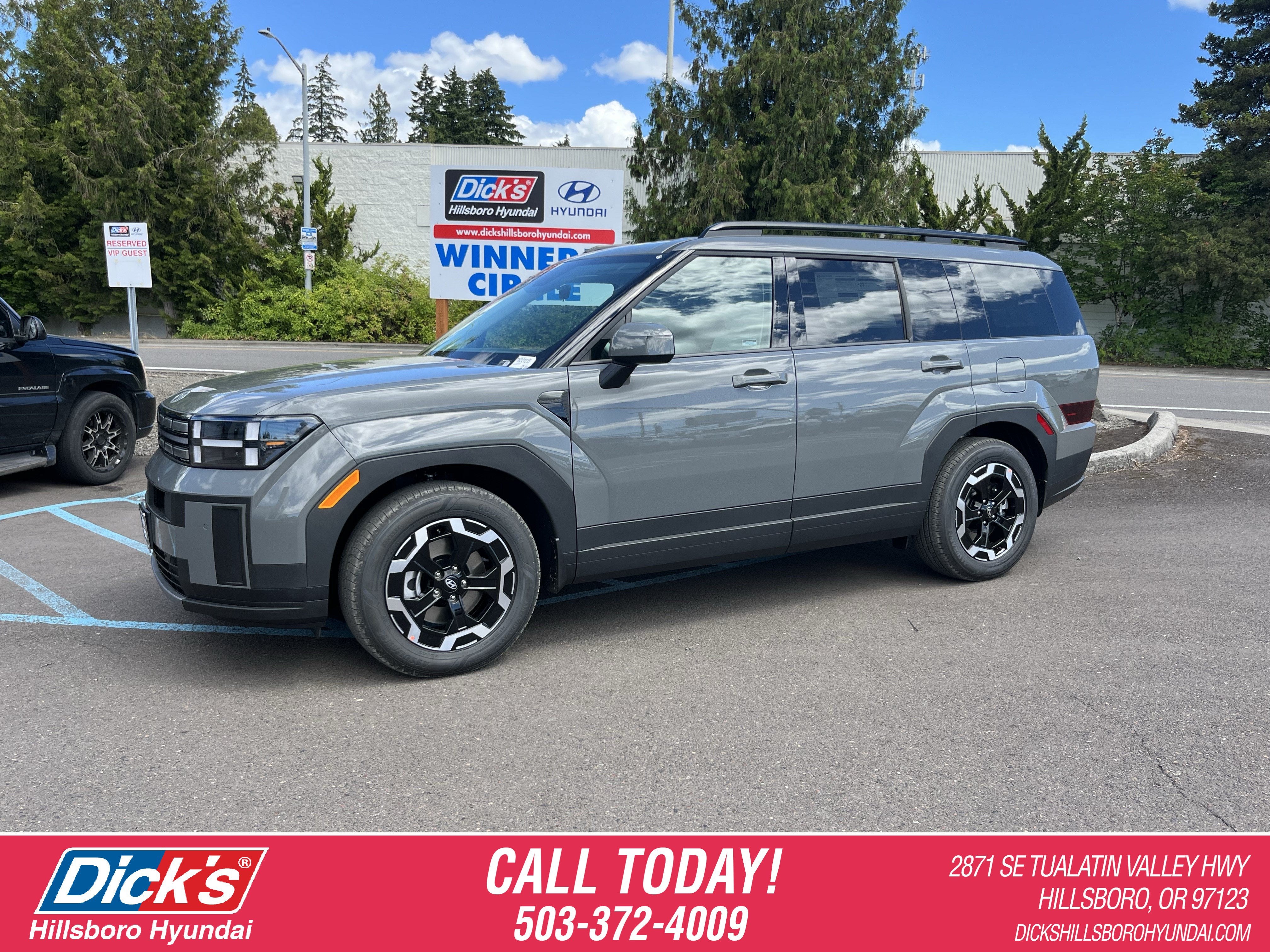 2026 Hyundai SANTA FE SEL in Hampton Gray — front three-quarter view