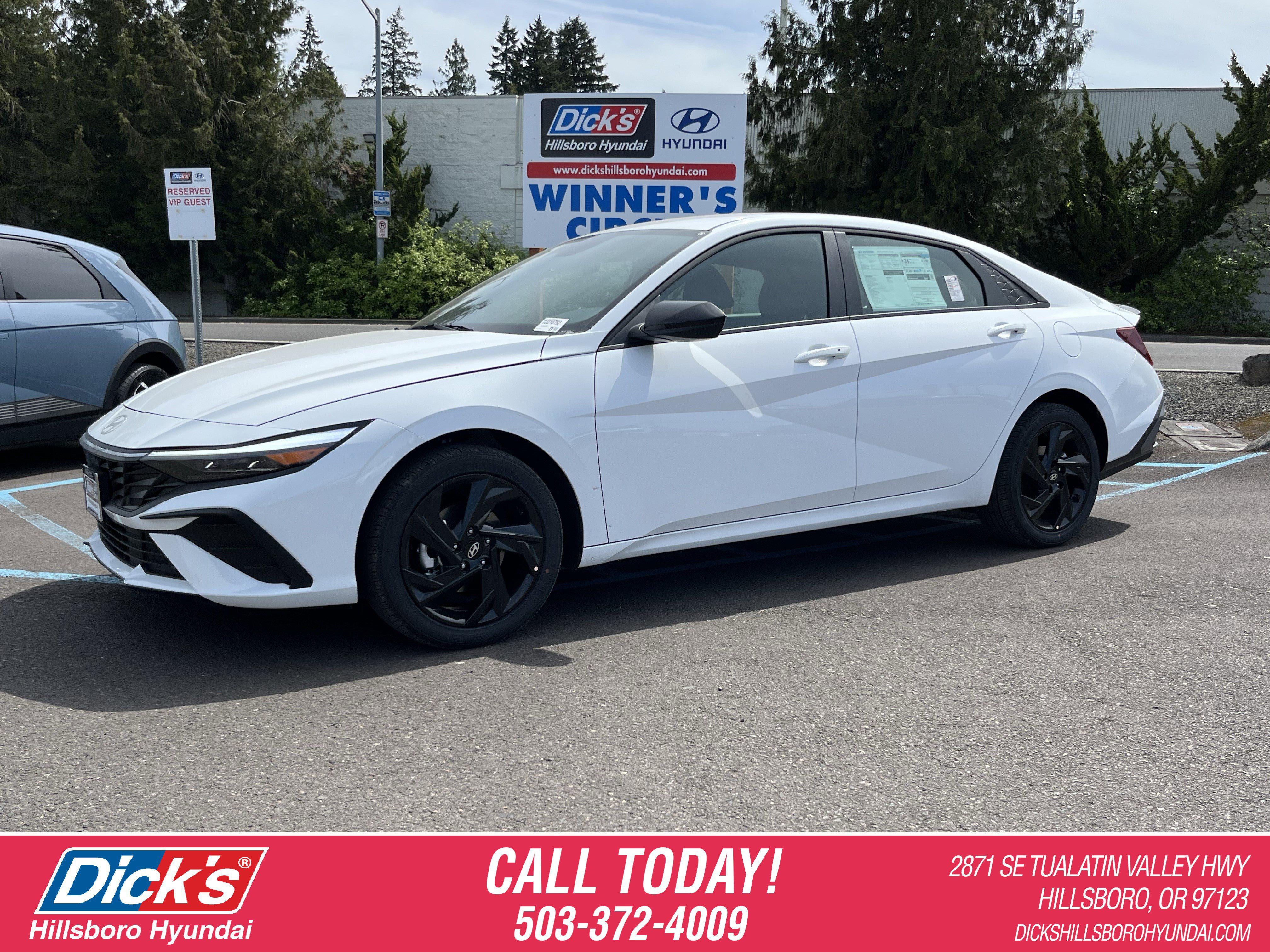 2026 Hyundai ELANTRA SEL Sport in Serenity White — front three-quarter view