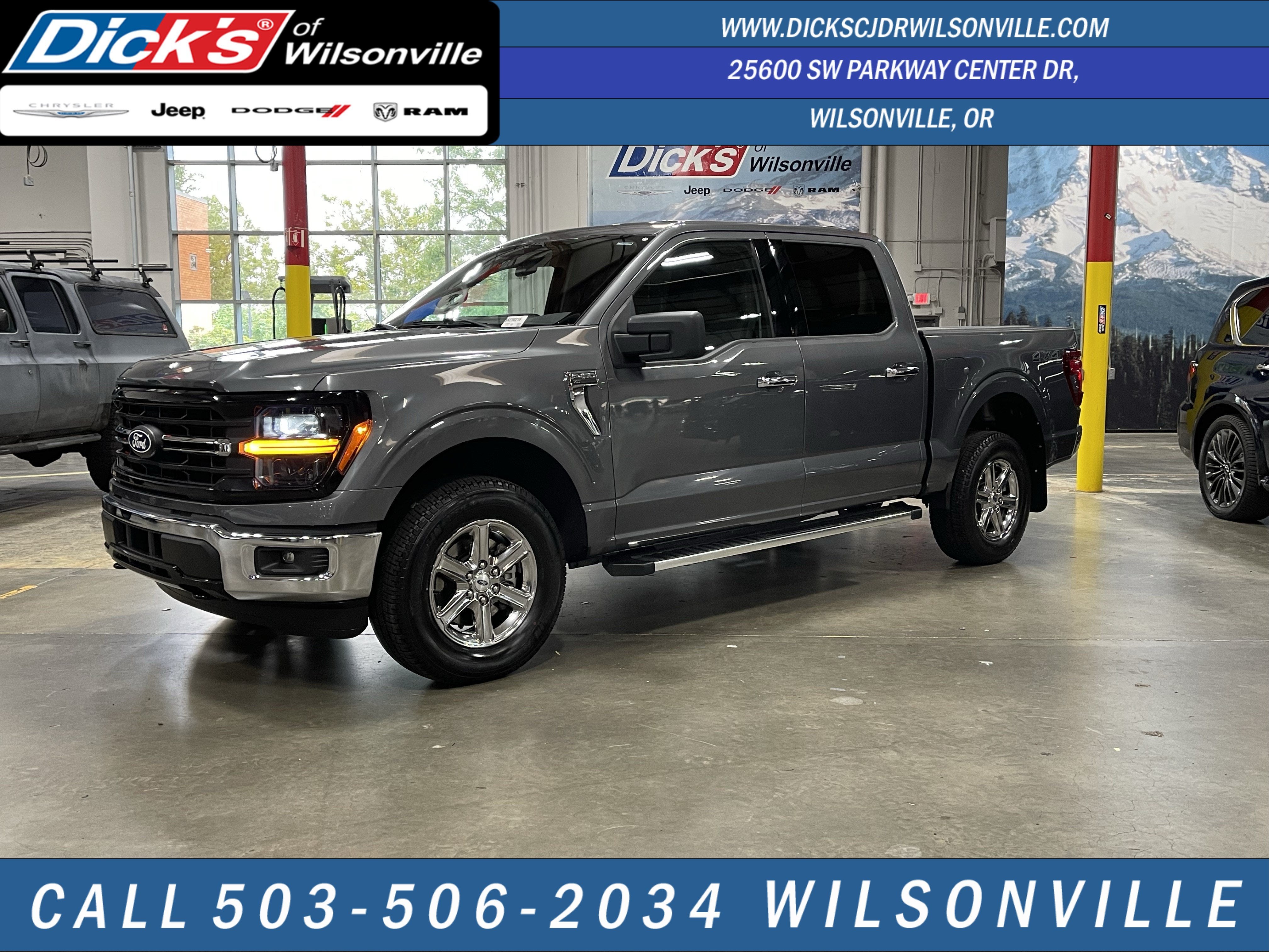 2025 Ford F-150 XLT in Carbonized Gray Metallic — front three-quarter view